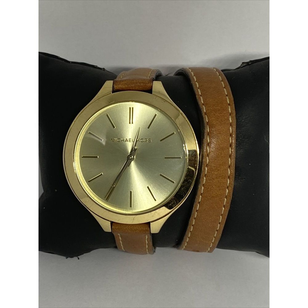 Michael Kors MK2256 Women's Brown Leather Analog Dial Quartz Wrist Watch MP180 - Picture 3 of 12